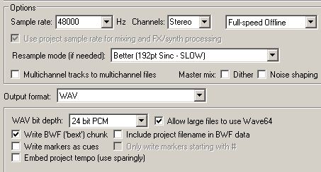 Rendering in Reaper for a High Quality Mixdown